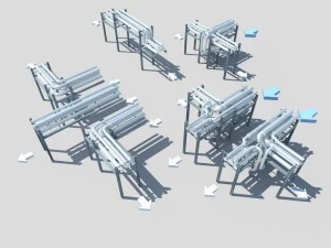 industrial factory environment pipeline 3D Model