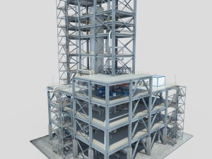 industrial factory environment pipeline Modello 3D