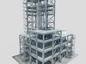 industrial factory environment pipeline 3D Model