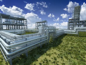 industrial factory environment pipeline Modello 3D