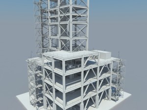industrial factory environment pipeline Modello 3D