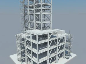 industrial factory environment pipeline 3D Model