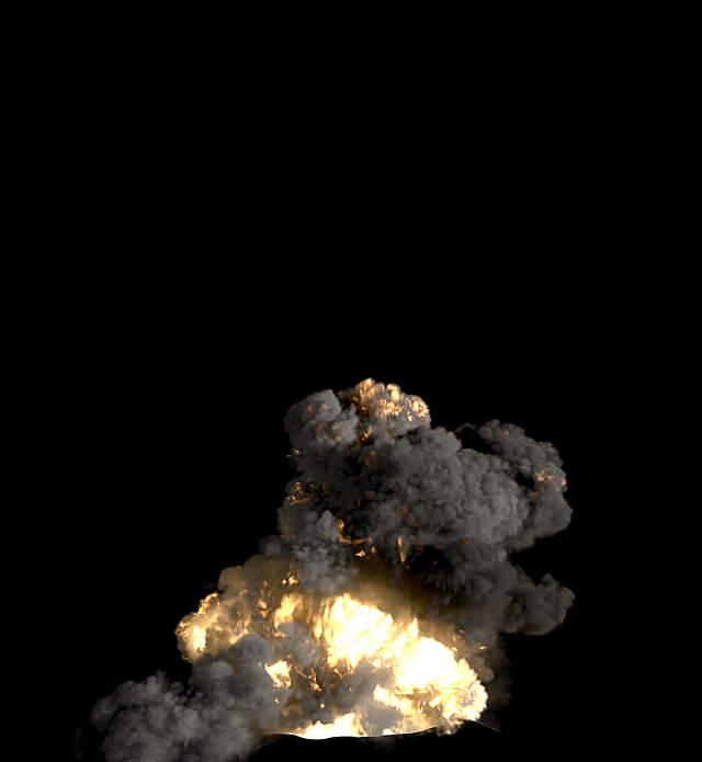 volcano explosion phoenixfd 3D Model .c4d .max .obj .3ds .fbx .stl .blend 