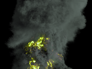 volcano explosion phoenixfd 3D Model
