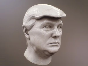 donald trump bust 3D Model