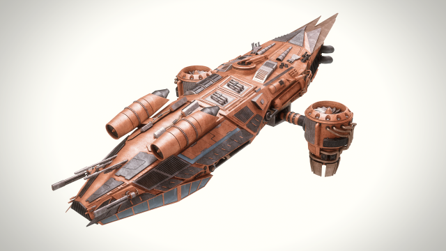 spaceship dropship Model 3D .c4d .max .obj .3ds .fbx .stl .blend 