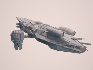 spaceship dropship Model 3D