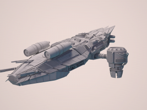 spaceship dropship Model 3D