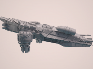 spaceship dropship Model 3D