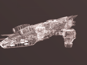 spaceship dropship Model 3D