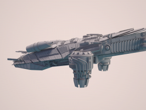 spaceship dropship Model 3D