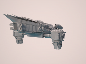 spaceship dropship Model 3D