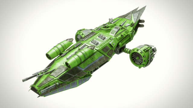 spaceship dropship 3D Model .c4d .max .obj .3ds .fbx .stl .blend 