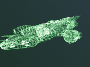 spaceship dropship 3D Model