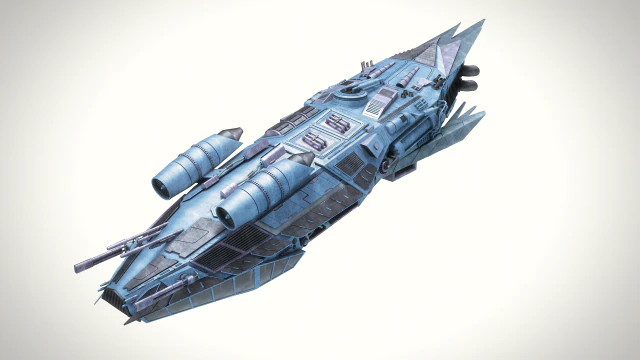 spaceship dropship 3 3D Model .c4d .max .obj .3ds .fbx .stl .blend