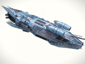 spaceship dropship 3 Modello 3D