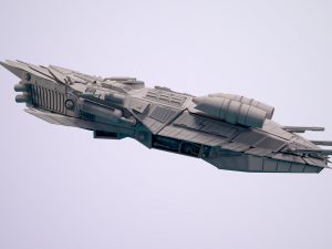 spaceship dropship 3 Modello 3D