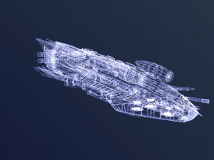 spaceship dropship 3 3D Model