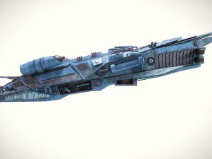 spaceship dropship 3 Modello 3D