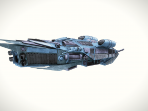 spaceship dropship 3 Modello 3D