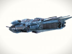 spaceship dropship 3 Modello 3D