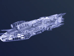 spaceship dropship 3 3D Model
