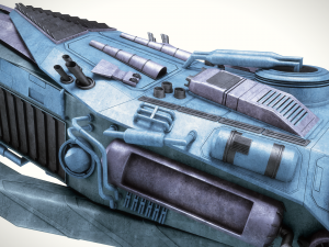 spaceship dropship 3 Modello 3D