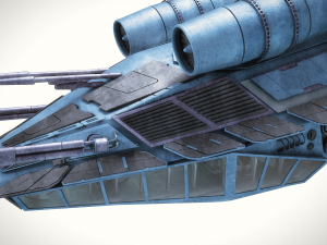 spaceship dropship 3 Modello 3D