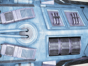spaceship dropship 3 Modello 3D