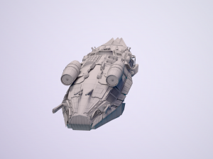 spaceship dropship 3 Modello 3D