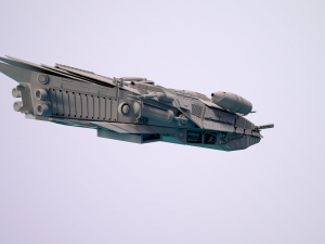 spaceship dropship 3 Modello 3D