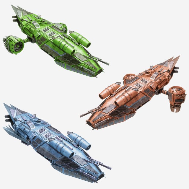 spaceship collection 3D Model .c4d .max .obj .3ds .fbx .stl .blend 