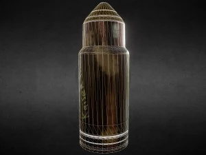 world war 1 artillery shell - 16 pounder 3D Model
