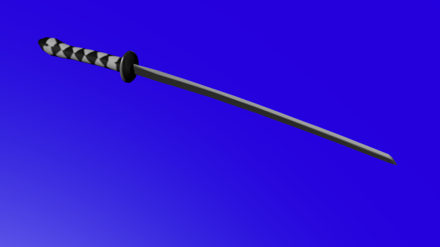 katana low poly 3D Модель .c4d .max .obj .3ds .fbx .stl .blend 