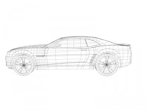 camaro ss low poly Modelo 3D