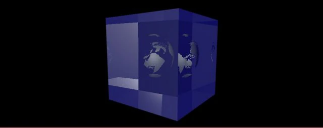 earth in cube hologram 3D Model .c4d .max .obj .3ds .fbx .stl .blend 