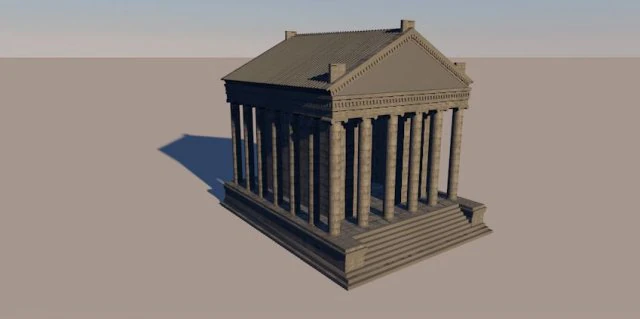 armenia garni temple 3D Model .c4d .max .obj .3ds .fbx .stl .blend 