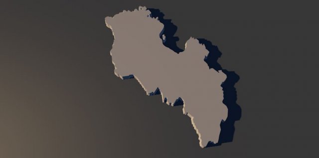 armenian map 3d karabakh 3D 模型 .c4d .max .obj .3ds .fbx .stl .blend 