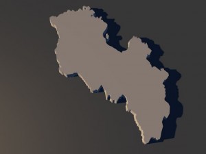 armenian map 3d karabakh 3Dモデル