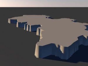 armenian map 3d karabakh 3D Model