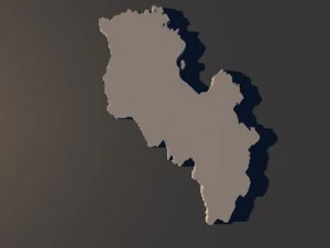 armenian map 3d karabakh 3D Model