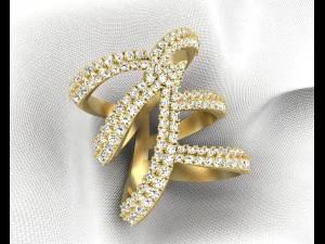 anillo de diamantes Modelo 3D