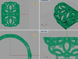 flower diamond ring 3D Model
