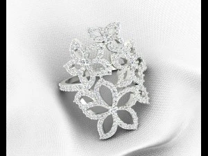 bague en diamant Modèle 3D