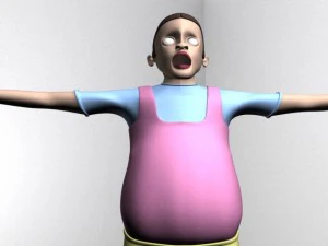 3d cartoon kids 3D Model