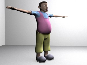 3d cartoon kids Modello 3D