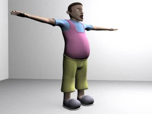 3d cartoon kids 3D Model