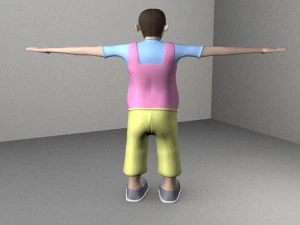 3d cartoon kids 3D Model