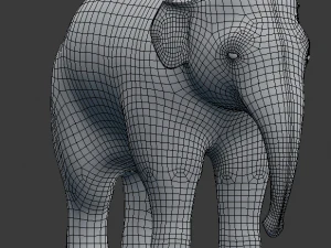 young asian elephant 3D Model