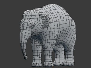 young asian elephant 3D Model